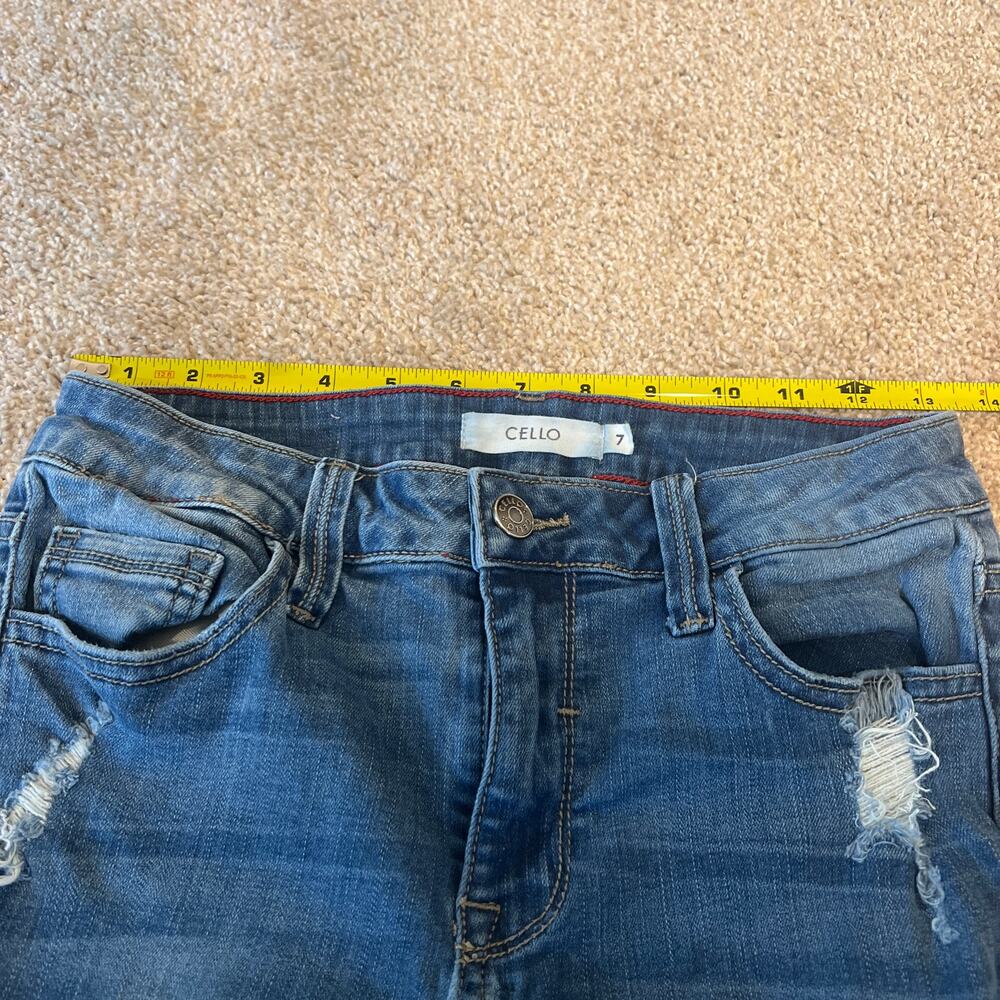 Ladies Cello Distressed Jeans SZ 7 - Picture 4 of 8